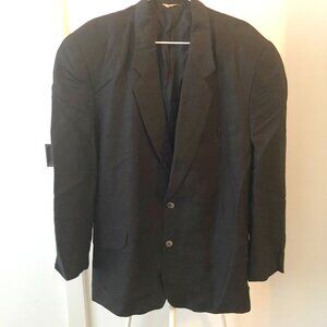 VINTAGE KIKIT BY MAURICE SASSON MEN’S LINEN BLAZER SIZE L BLACK NWOT